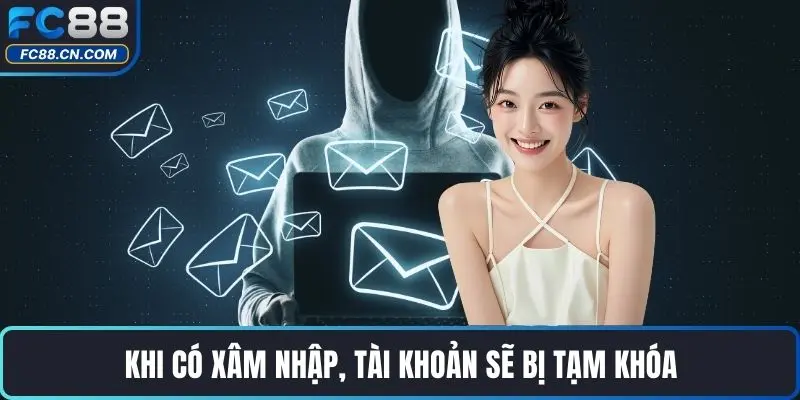 Khi có xâm nhập, tài khoản sẽ bị tạm khóa