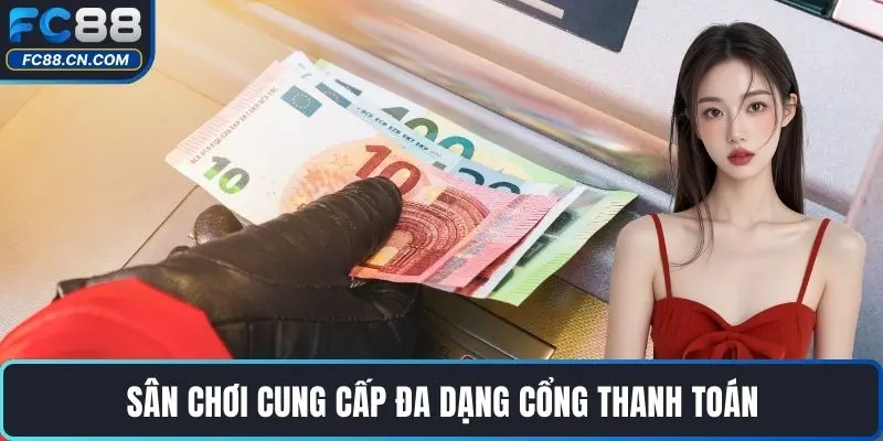 Sân chơi cung cấp đa dạng cổng thanh toán